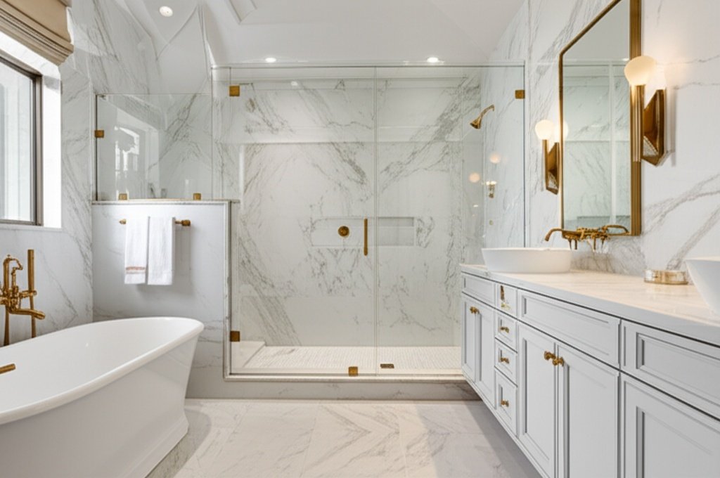 Luxury spa-like bathroom remodel Humble 2025
